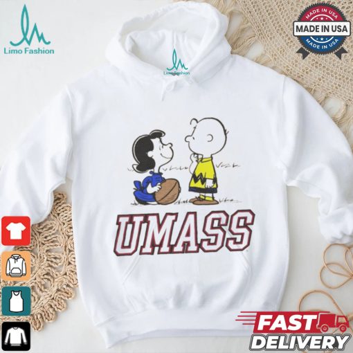 Peanuts Charlie Brown and Lucy UMass football shirt
