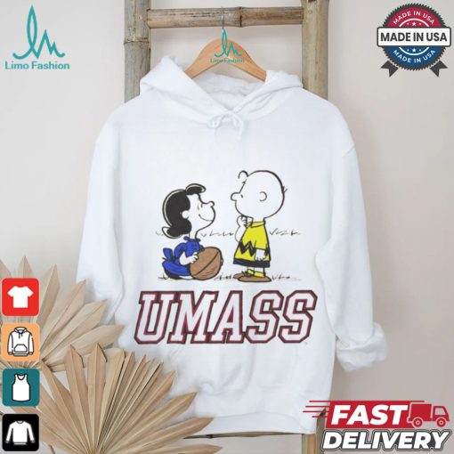 Peanuts Charlie Brown and Lucy UMass football shirt