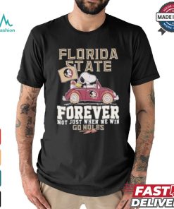 Peanuts Snoopy And Woodstock Florida State Seminoles Forever Not Just When We Will Go Noles Shirt