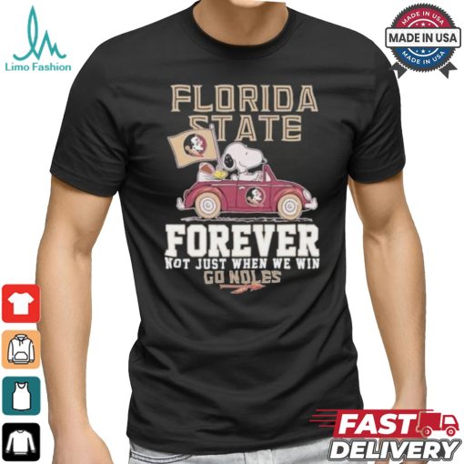 Peanuts Snoopy And Woodstock Florida State Seminoles Forever Not Just When We Will Go Noles Shirt