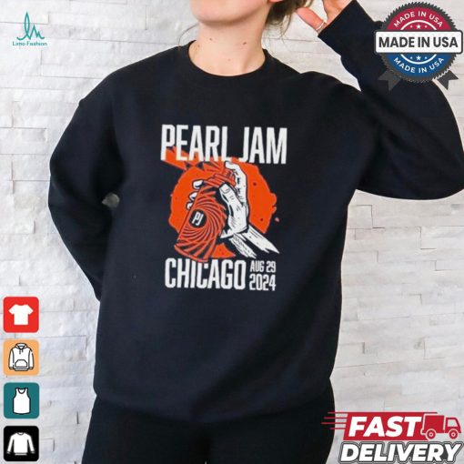 Pearl Jam Chicago,Illinois Tour Aug 29,2024 Wrigley Field Stadium shirt