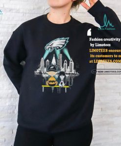 Philadelphia Eagles X Peanuts Snoopy And Charlie Brown Watching Skyline Shirt