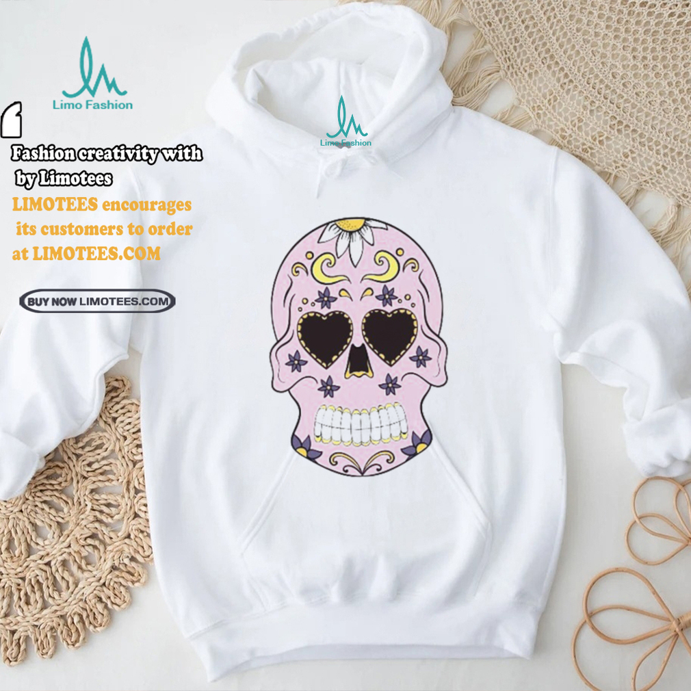 Pink Sugar Skull With Flowers T Shirt Pink Sugar Skull With Flowers T Shirt