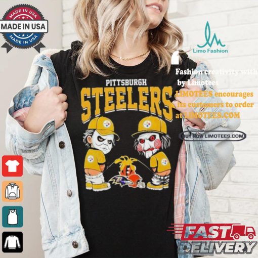 Pittsburgh Steelers NFL Halloween Peeing Funny Shirt