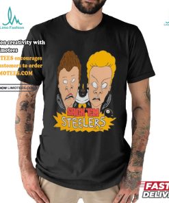 Pittsburgh Steelers NFL x Homage x Beavis and Butt Head Unisex Tri Blend T Shirt