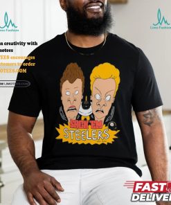 Pittsburgh Steelers NFL x Homage x Beavis and Butt Head Unisex Tri Blend T Shirt