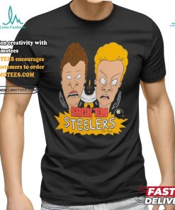 Pittsburgh Steelers NFL x Homage x Beavis and Butt Head Unisex Tri Blend T Shirt
