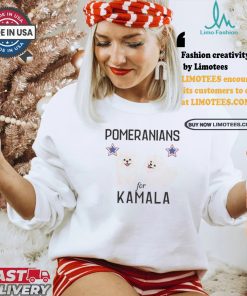 Pomeranians For Kamala Cute Dog Harris For The The 47th American President T shirt