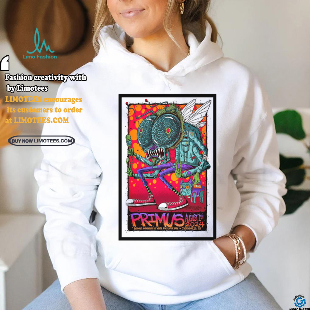 Primus Tour In Indianapolis IN On August 1 2024 Poster shirt Primus Tour In Indianapolis IN On August 1 2024 Poster shirt