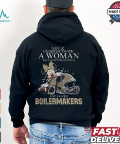 Purdue Boilermakers x Minnie Mouse Never Underestimate A Woman Who Understands Football And Loves Shirt