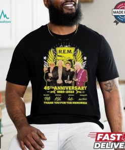 REM Out Of Time 45th Anniversary 1980 2025 Thank You For The Memories Signatures Shirt