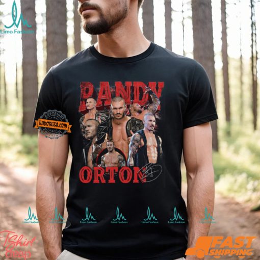 Randy Orton Six Pose Red Logo T shirt