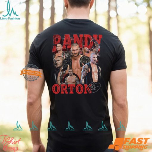 Randy Orton Six Pose Red Logo T shirt