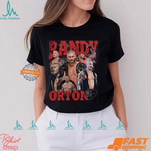 Randy Orton Six Pose Red Logo T shirt