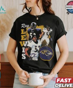 Ray Lewis Black Baltimore Ravens Legends Collage T Shirt