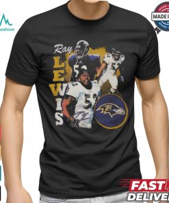 Ray Lewis Black Baltimore Ravens Legends Collage T Shirt