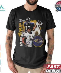 Ray Lewis Black Baltimore Ravens Legends Collage T Shirt