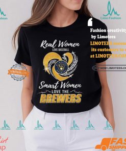 Real Women Love Baseball Smart Women Love The Brewers Shirt