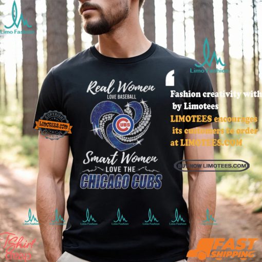 Real Women Love Baseball Smart Women Love The Chicago Cubs Shirt