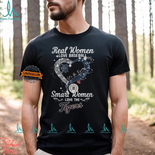 Real Women Love Baseball Smart Women Love The Detroit Tigers Let’s Go Tigers 2024 Shirts