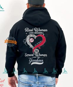 Real Women Love Baseball Smart Women Love The New York Yankees Let’s Go Yankees Heart Diamond Shirt