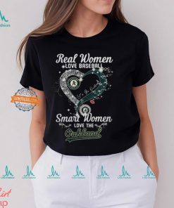 Real Women Love Baseball Smart Women Love The Oakland Athletics Let’s Go Oakland 2024 Shirts