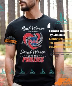 Real Women Love Baseball Smart Women Love The Phillies Shirt