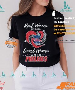 Real Women Love Baseball Smart Women Love The Phillies Shirt