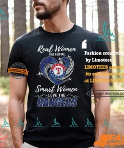 Real Women Love Baseball Smart Women Love The Rangers Shirt