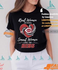 Real Women Love Baseball Smart Women Love The Reds Shirt