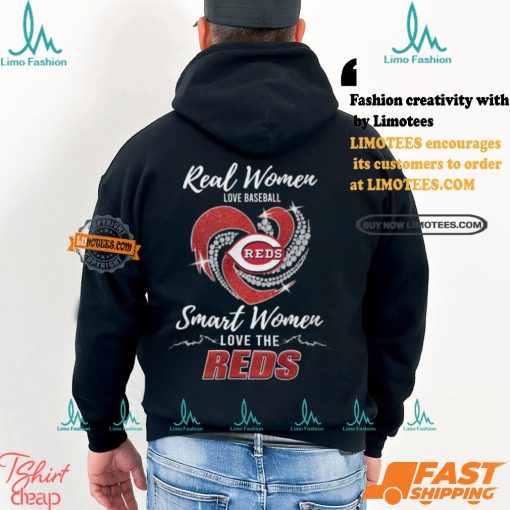 Real Women Love Baseball Smart Women Love The Reds Shirt