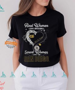 Real Women Love Baseball Smart Women Love The San Diego Padres Let’s Go Padres 2024 Shirts