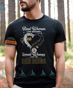 Real Women Love Baseball Smart Women Love The San Diego Padres Let’s Go Padres 2024 Shirts