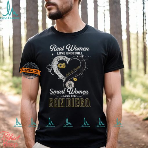 Real Women Love Baseball Smart Women Love The San Diego Padres Let’s Go Padres 2024 Shirts