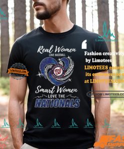 Real Women Love Baseball Smart Women Love The Washington Nationals Shirt