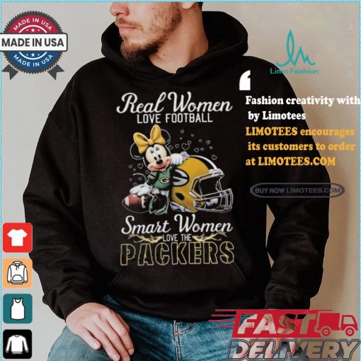 Real Women Love Football Smart Women Love The Packers Mickey Shirt