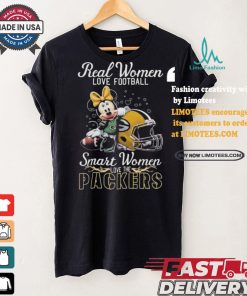 Real Women Love Football Smart Women Love The Packers Mickey Shirt