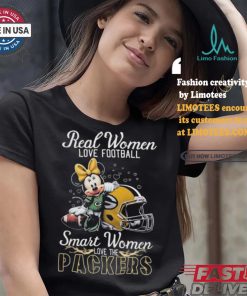 Real Women Love Football Smart Women Love The Packers Mickey Shirt