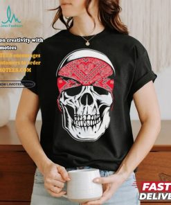 Red Bandana Skull Gangster Og Biker Graphic Skull Face Shirt