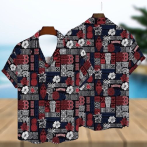 Red Sox Tiki Luau Party Hawaiian Shirt