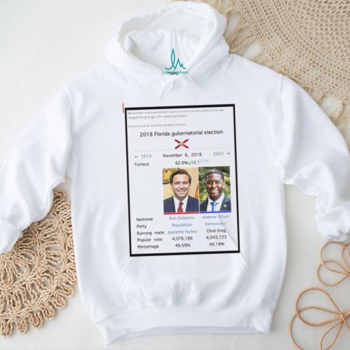 Remember that time DeSantis almost lost to a meth addict who was caught doing drugs with male prostitutes shirt