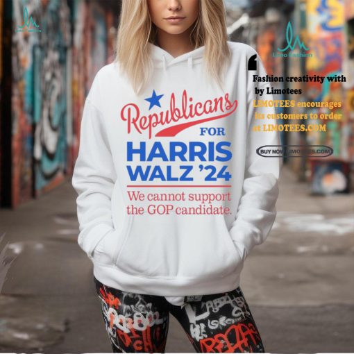 Republicans For Harris Walz, We Can’t Support Trump T Shirt