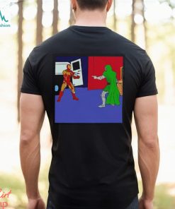 Robert Downey Jr Iron Man And Doctor Doom Pointing Meme Shirt