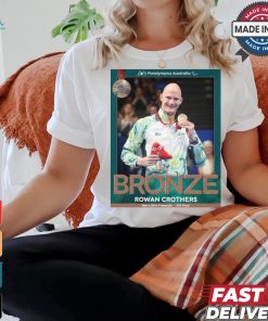 Rowan Crothers Bronze Men’s 50m Freestyle Paralympics Australia poster t shirt