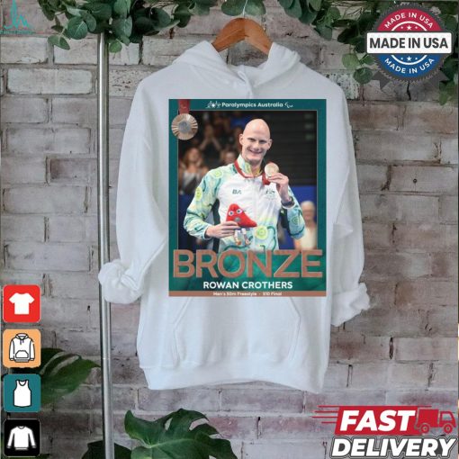 Rowan Crothers Bronze Men’s 50m Freestyle Paralympics Australia poster t shirt