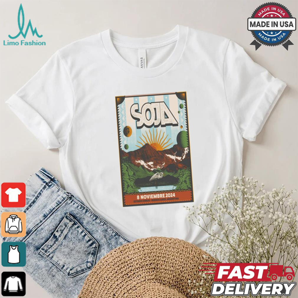SOJA November 8 2024 Buenos Aires AR Event Poster T Shirt SOJA November 8 2024 Buenos Aires AR Event Poster T Shirt