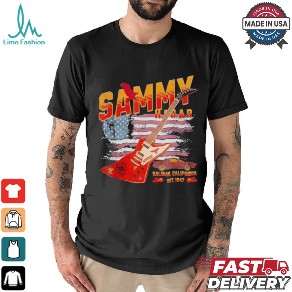 Sammy Red Guitar Rock Both Worlds VH Tour Concert 2024 T Shirt Sammy Red Guitar Rock Both Worlds VH Tour Concert 2024 T Shirt