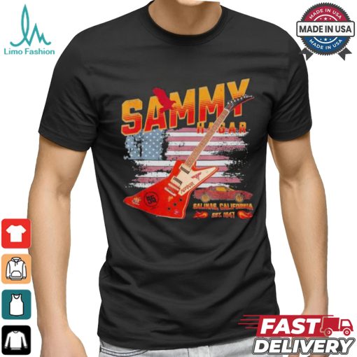 Sammy Red Guitar Rock Both Worlds VH Tour Concert 2024 T Shirt