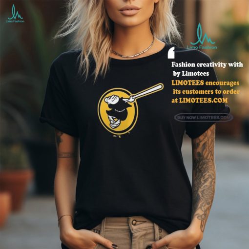 San Diego Padres Majestic Brown Swinging Friar Logo T Shirts