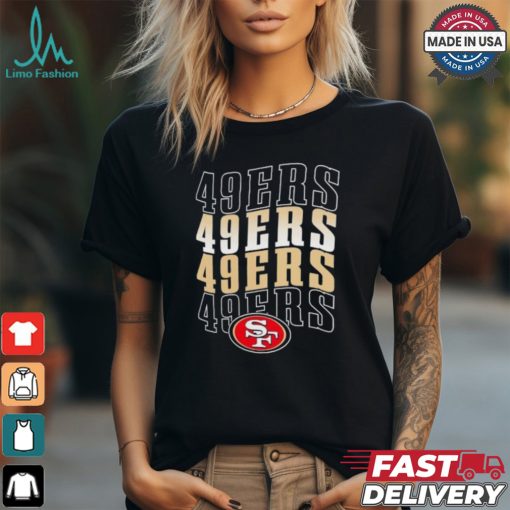 San Francisco 49ers Football Team Text Stack Graphic Shirt